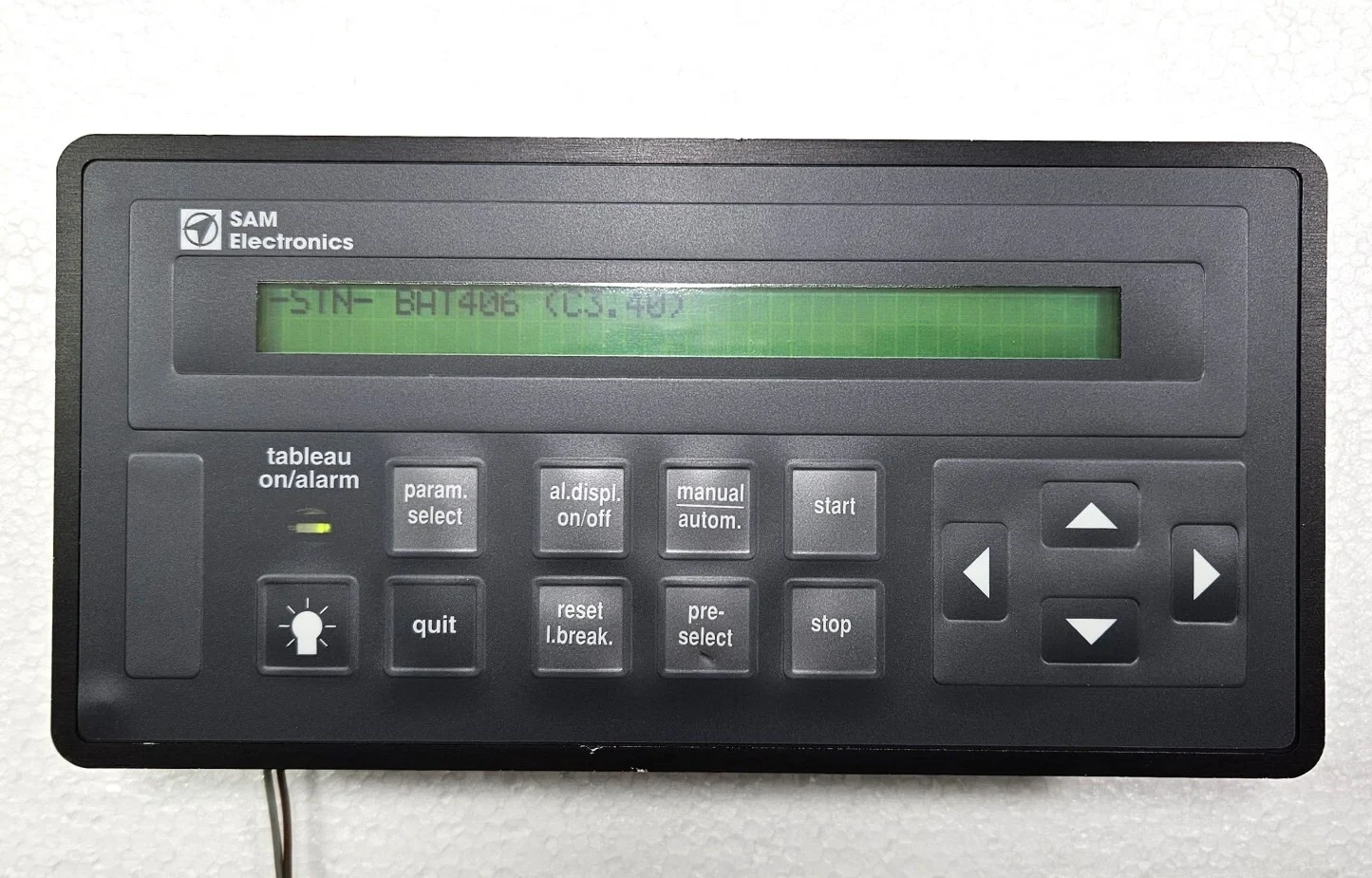 SAM ELECTRONICS STN ATLAS BAT 416B FIRE ALARM CONTROL DISPLAY 271.135 586